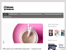 Tablet Screenshot of milkshakerecipe.org
